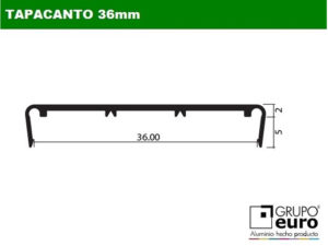 Perfil Tapacanto 36mm 3m